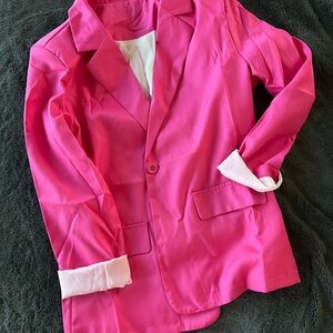 Satin Pink Blazer
